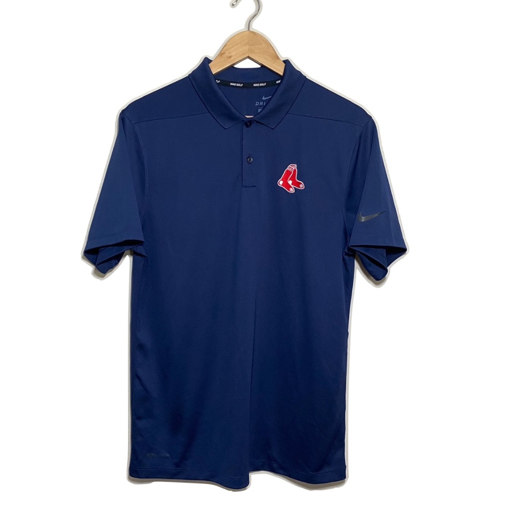 Nike Golf Dri Fit Boston Red Sox Men's Navy Polo Size Small